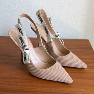 J'Adior Slingback Pump - Nude Technical Fabric